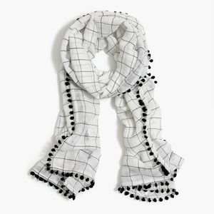 J Crew Pom Pom Scarf